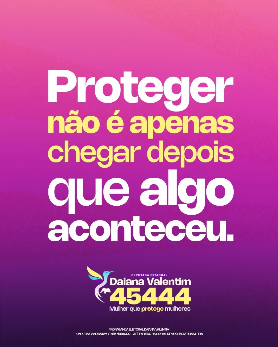 Daiana Valentim - Proteger não é apenas chegar depois que algo aconteceu